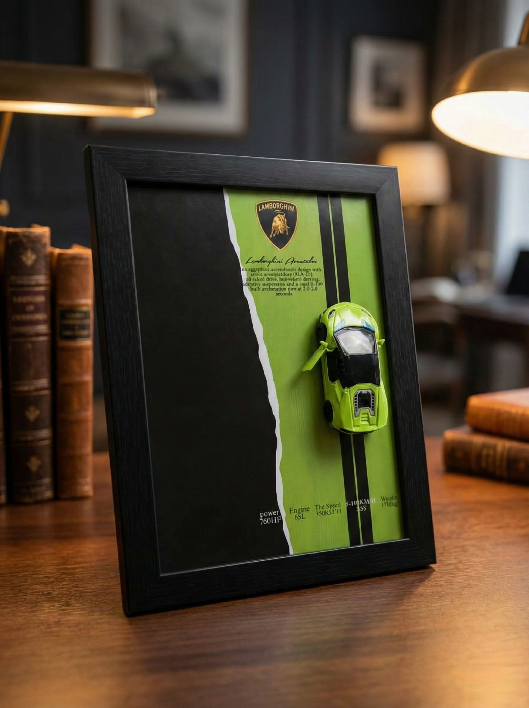 Lamborghini Aventador 3D Model Frame – A4/A5 Size