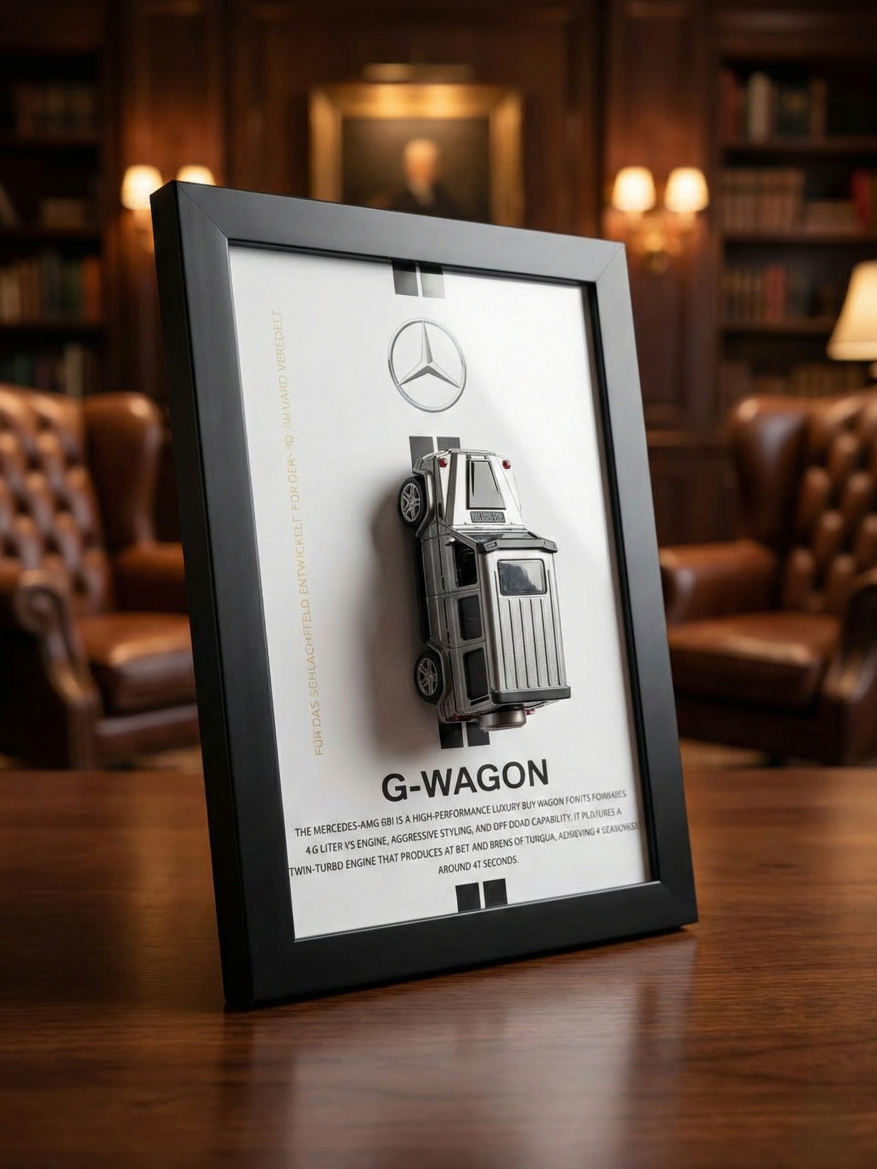 Mercedes-Benz G-Wagon 3D Model Frame – A4 Size