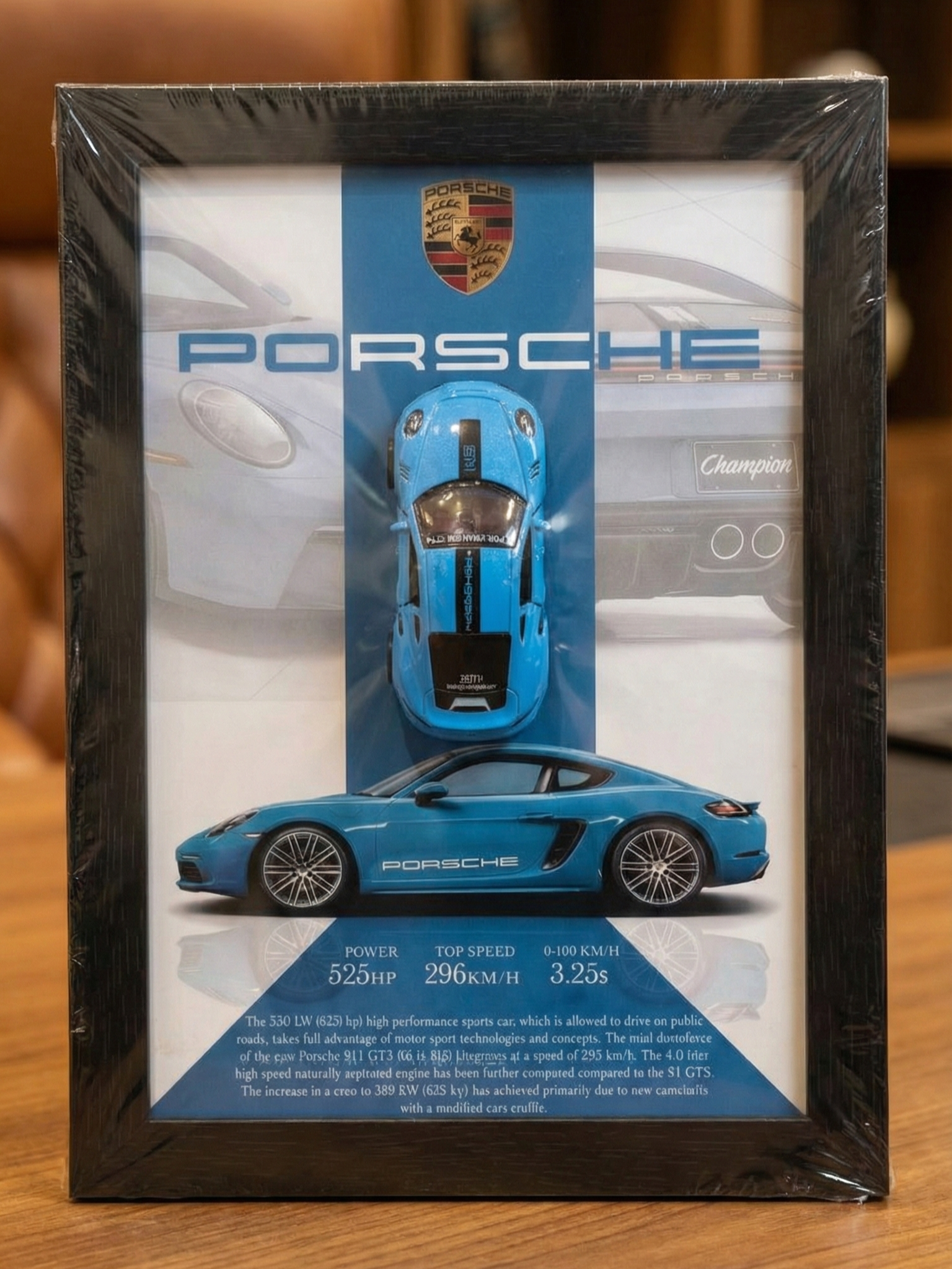 Porsche Champion Edition 3D Model Frame – A4 Size