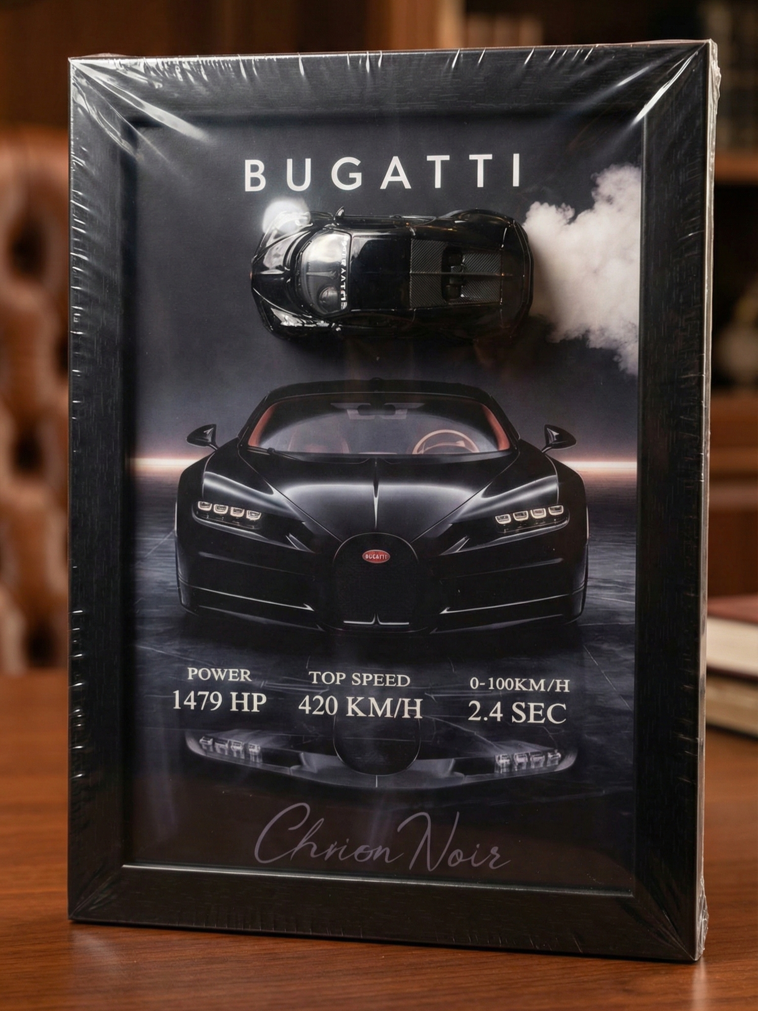 Bugatti Chiron 3D Model Frame – A4/A5 Size