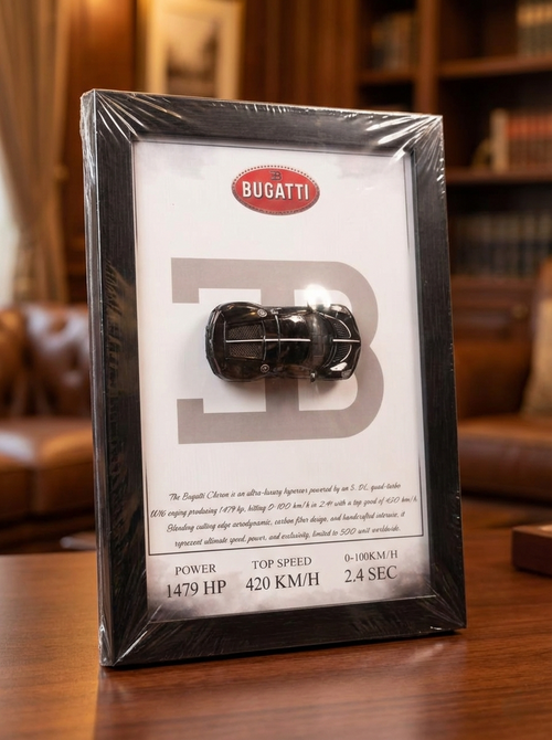 Bugatti Chiron 3D Model Frame – A4/A5 Size