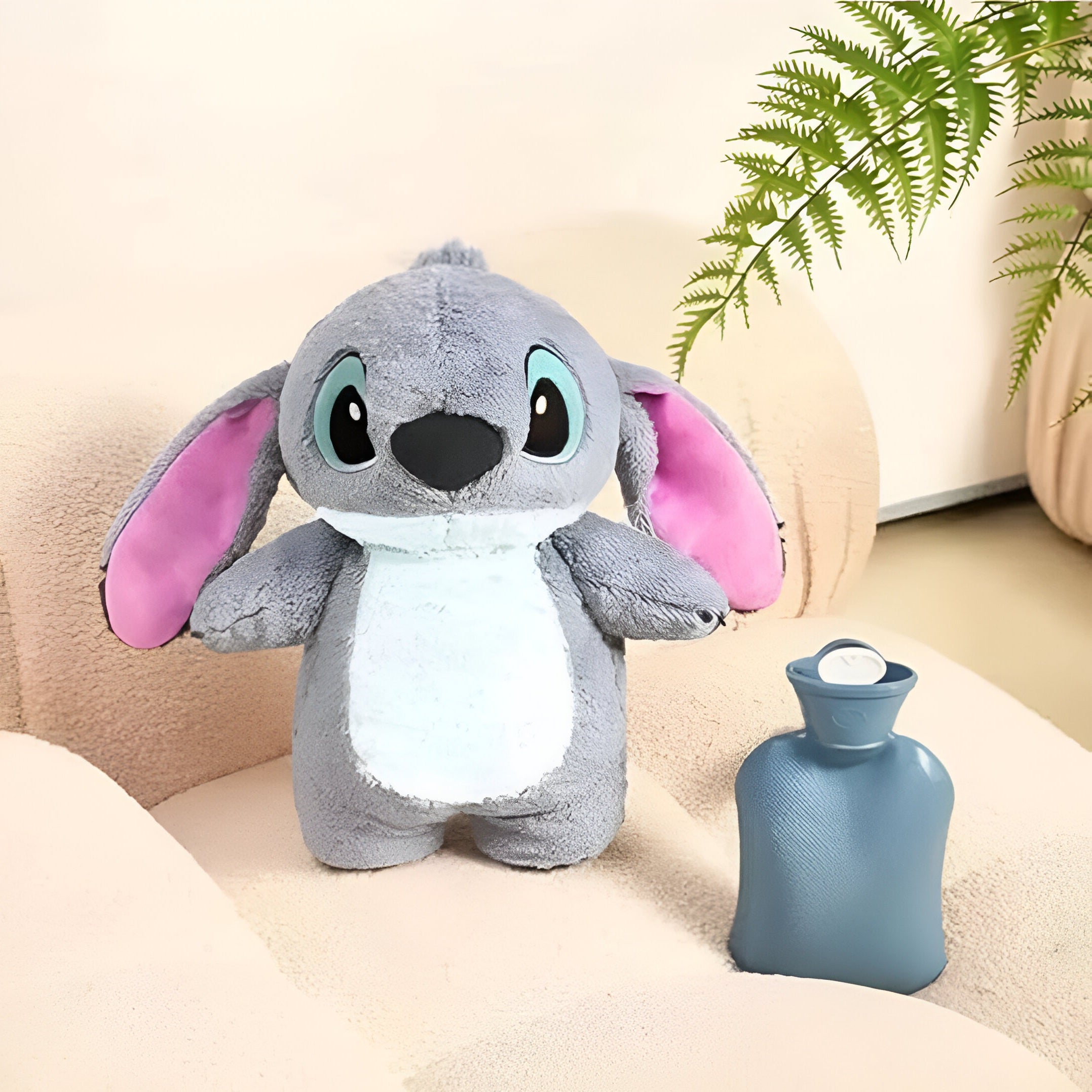 Stitch Teddy with Hot Water Bag – Cozy Comfort Plush