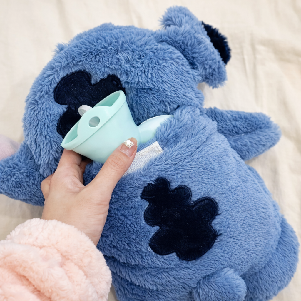 Stitch Teddy with Hot Water Bag – Cozy Comfort Plush